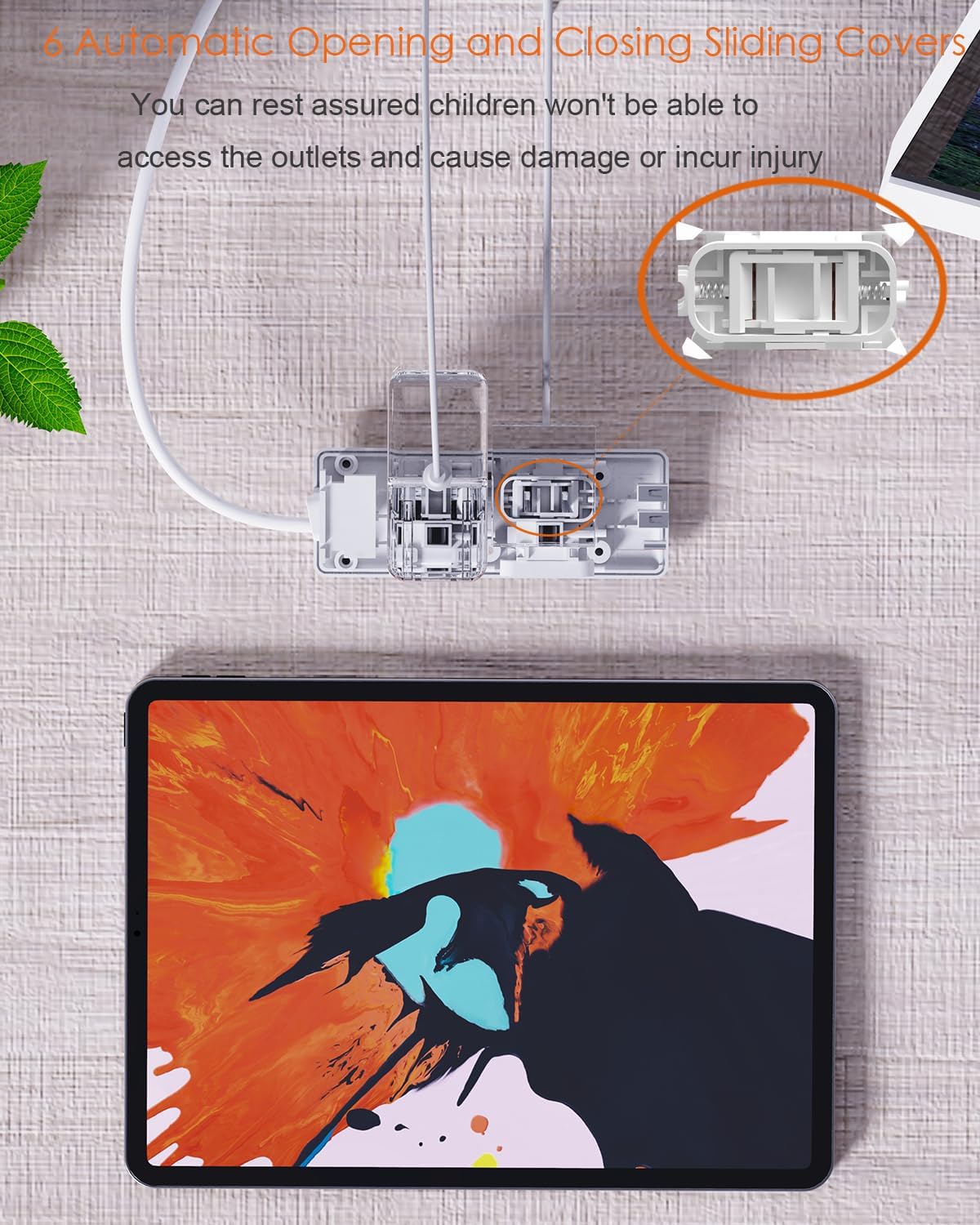 European Travel Plug Adapter with USB, WRXDMC Adapters for Travel Europe, US to Europe International Power Adapter Travel Essentials with 6 Outlets 3 USB for EU Spain France Germany Iceland Greece
